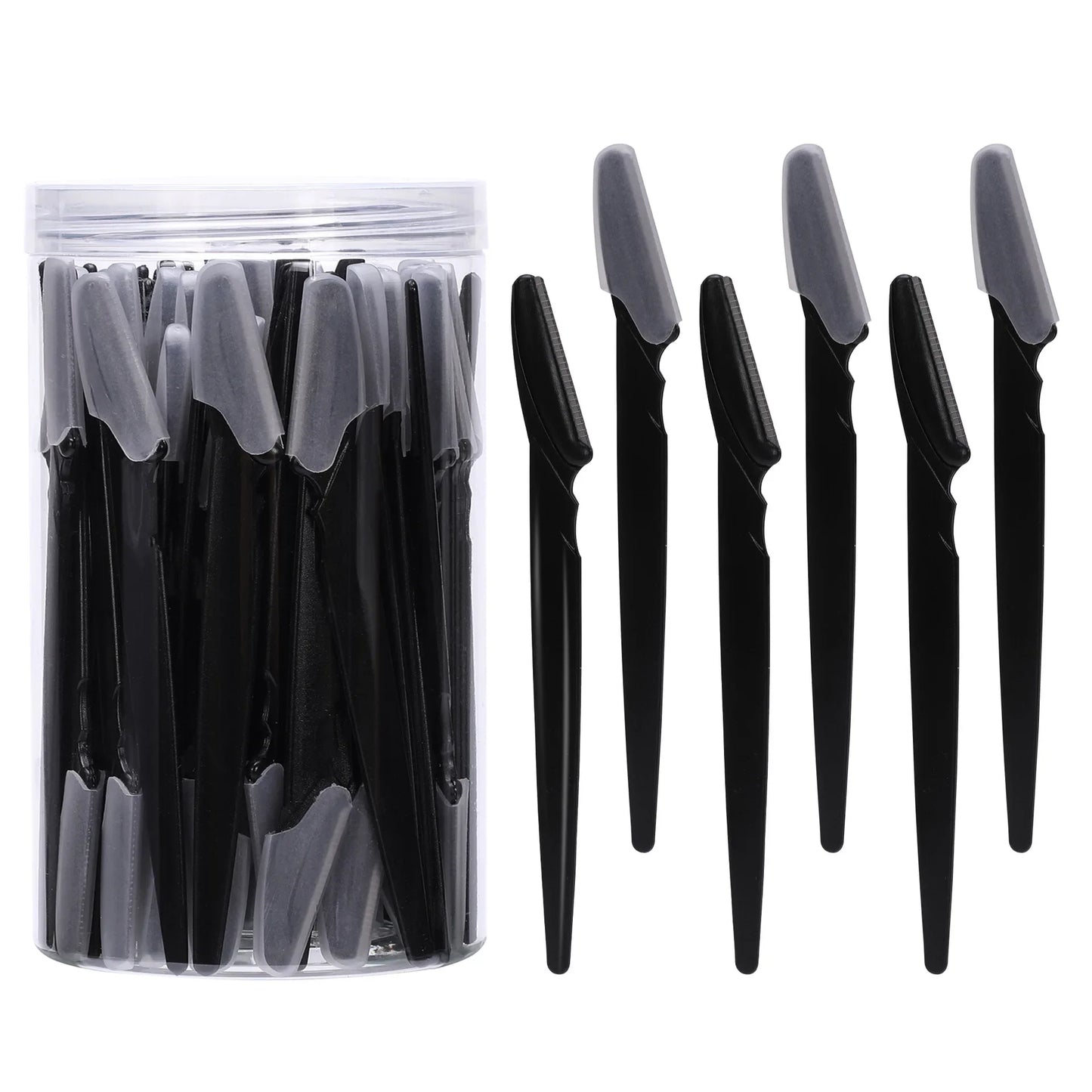 30Pcs/Bottle Eyebrow Razors With Container Facial Eye Brow