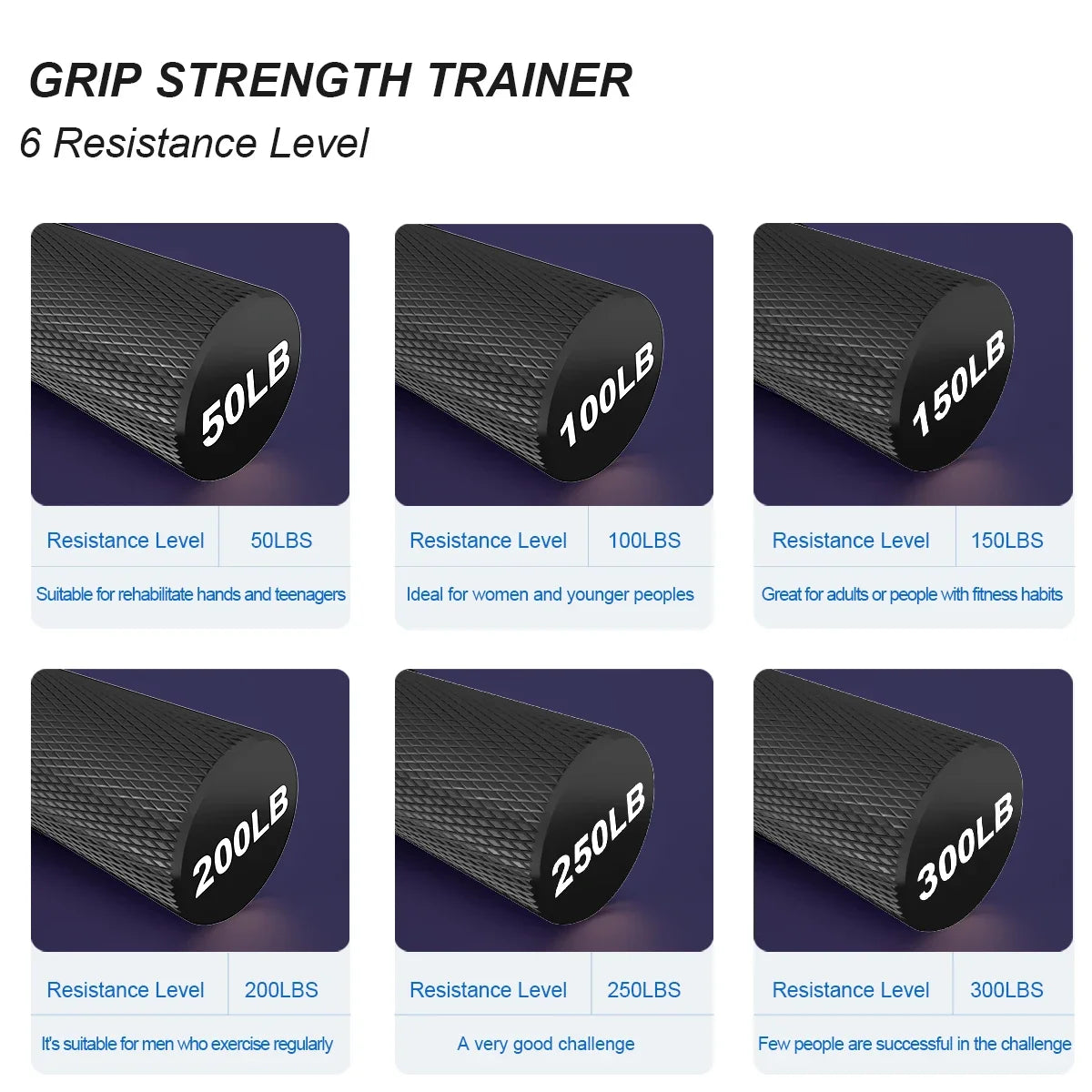50LBS-300LBS Metal Grip Strength Trainer Workout