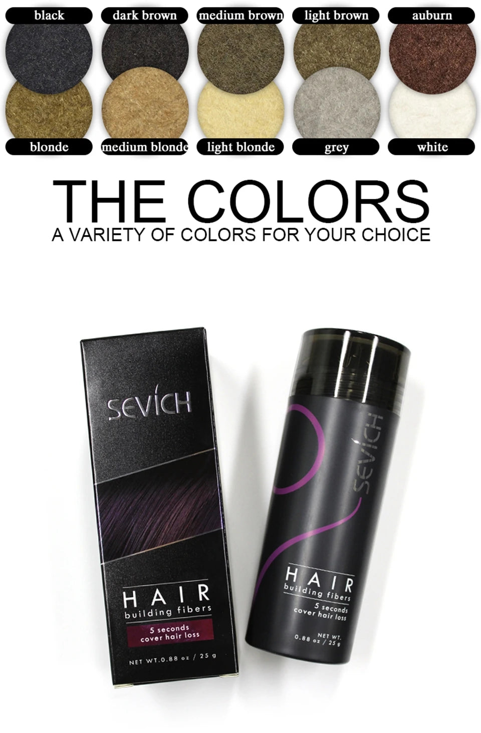 10 Colors Hair Fibers Keratin