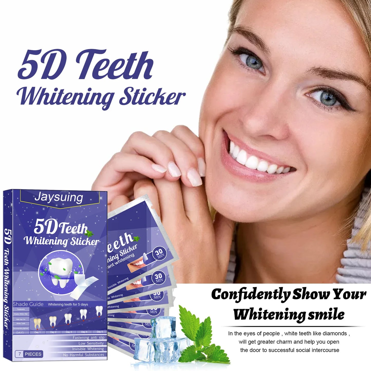 5D Teeth Whitening Strips Gel
