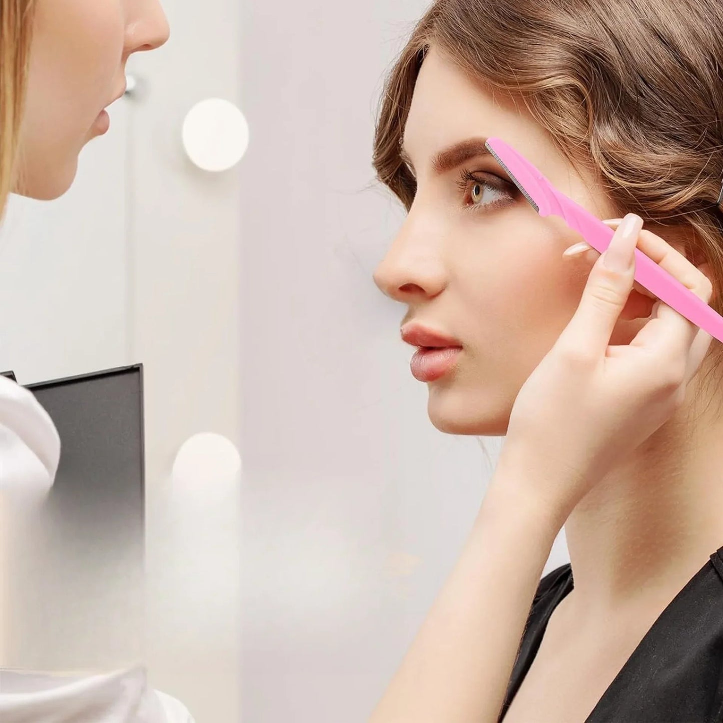 30Pcs/Bottle Eyebrow Razors With Container Facial Eye Brow