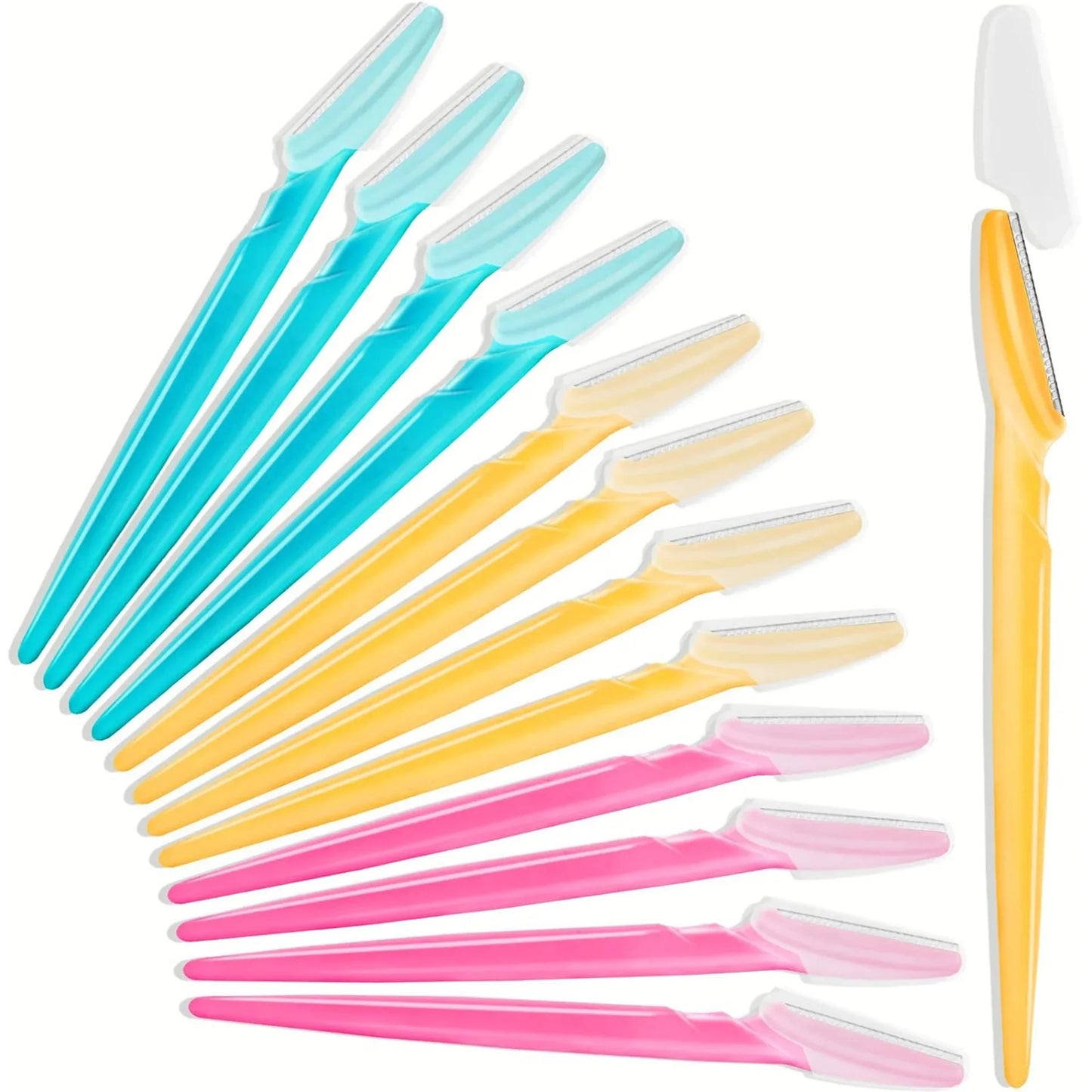 30Pcs/Bottle Eyebrow Razors With Container Facial Eye Brow