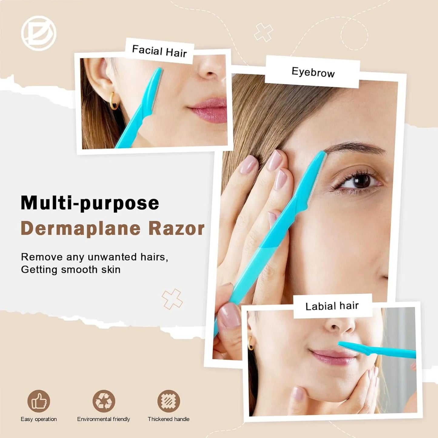 30Pcs/Bottle Eyebrow Razors With Container Facial Eye Brow