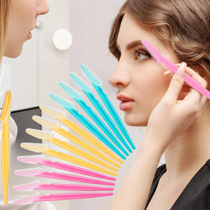 30Pcs/Bottle Eyebrow Razors With Container Facial Eye Brow