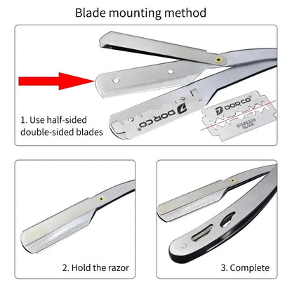 Men Straight Razor Edge Stainless Steel