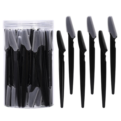 30Pcs/Bottle Eyebrow Razors With Container Facial Eye Brow