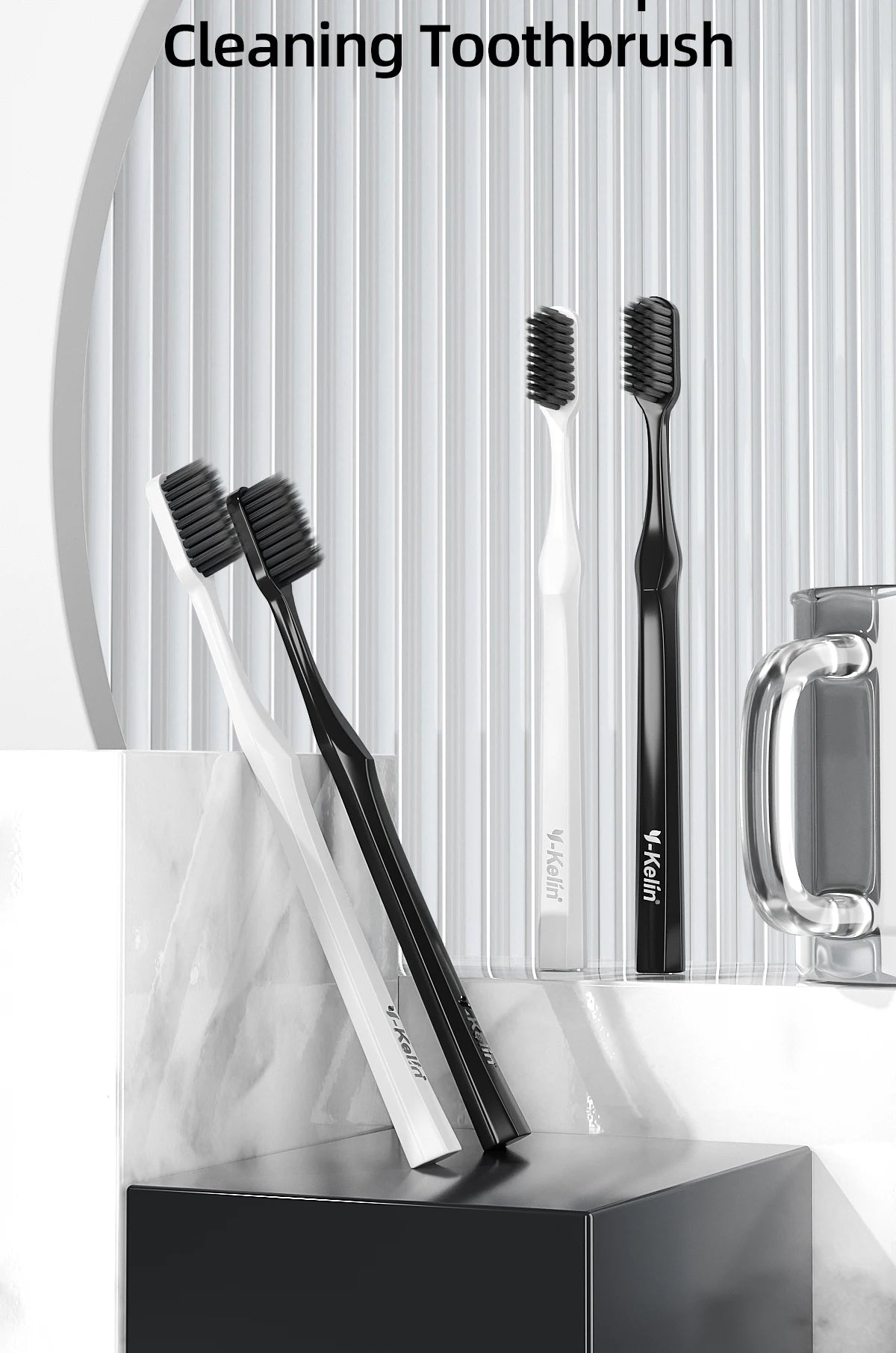 Extra Hard Cleaning Set Small And Medium Bristle Toothbrushes