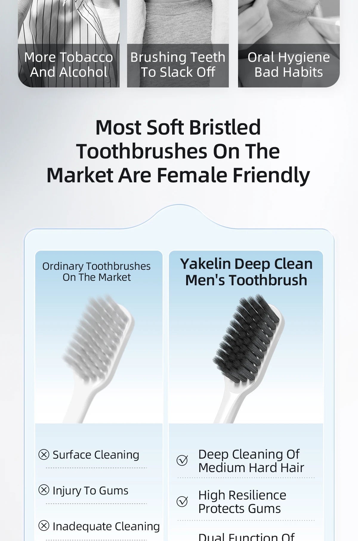 Extra Hard Cleaning Set Small And Medium Bristle Toothbrushes