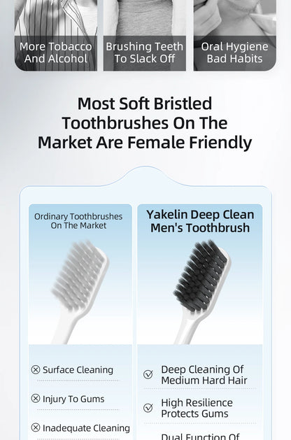 Extra Hard Cleaning Set Small And Medium Bristle Toothbrushes