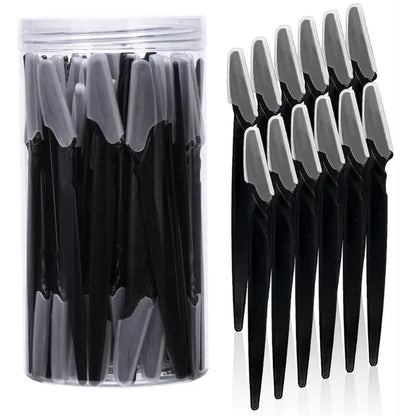 30Pcs/Bottle Eyebrow Razors With Container Facial Eye Brow
