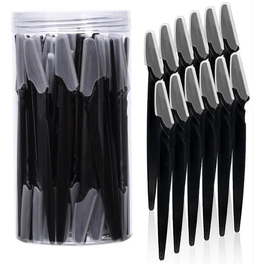 30Pcs/Bottle Eyebrow Razors With Container Facial Eye Brow