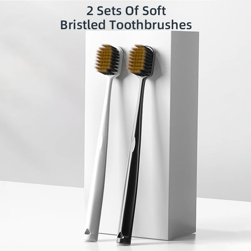 Extra Hard Cleaning Set Small And Medium Bristle Toothbrushes