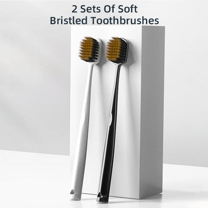 Extra Hard Cleaning Set Small And Medium Bristle Toothbrushes