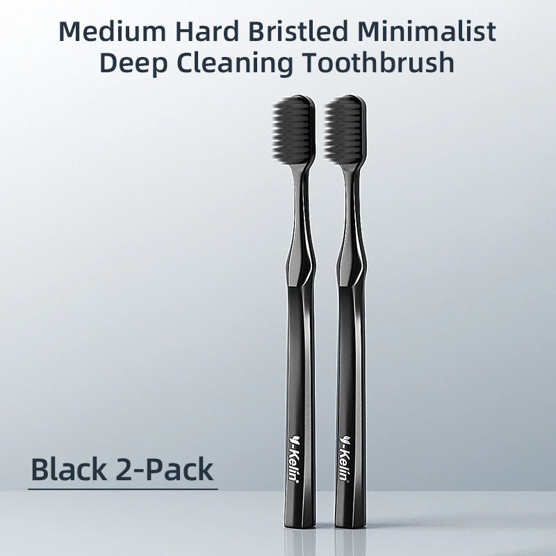 Extra Hard Cleaning Set Small And Medium Bristle Toothbrushes