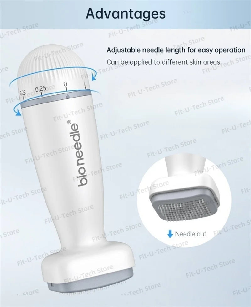 Adjustable derma stamp microneedle
