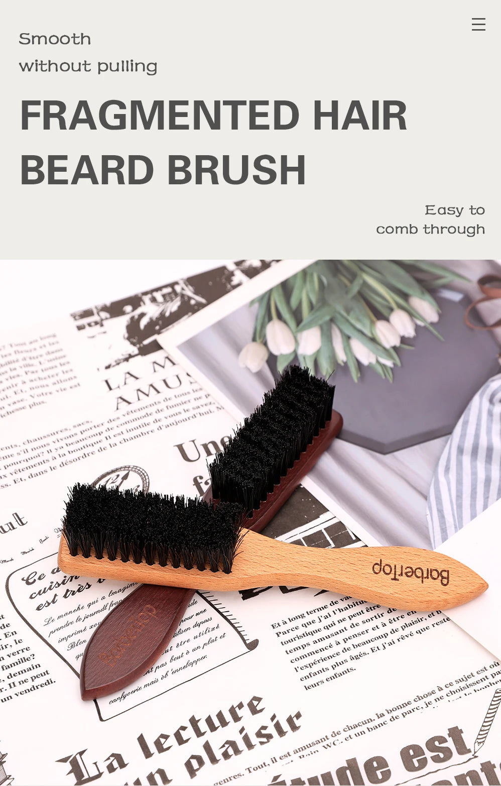 Barber Wood Handle Hairdressing