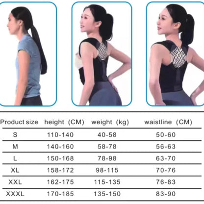 Posture Back Brace Adjustable Back Support Strap